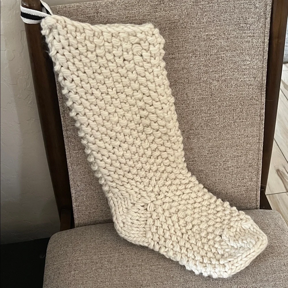 Target Cream Knit Holiday Stocking